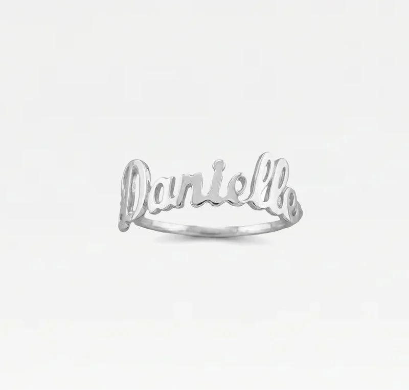 

Personalized Name Ring Custom Cursive Letter Ring Handwriting Style Band Unique Gift for Birthday Anniversary Dainty Jewelry