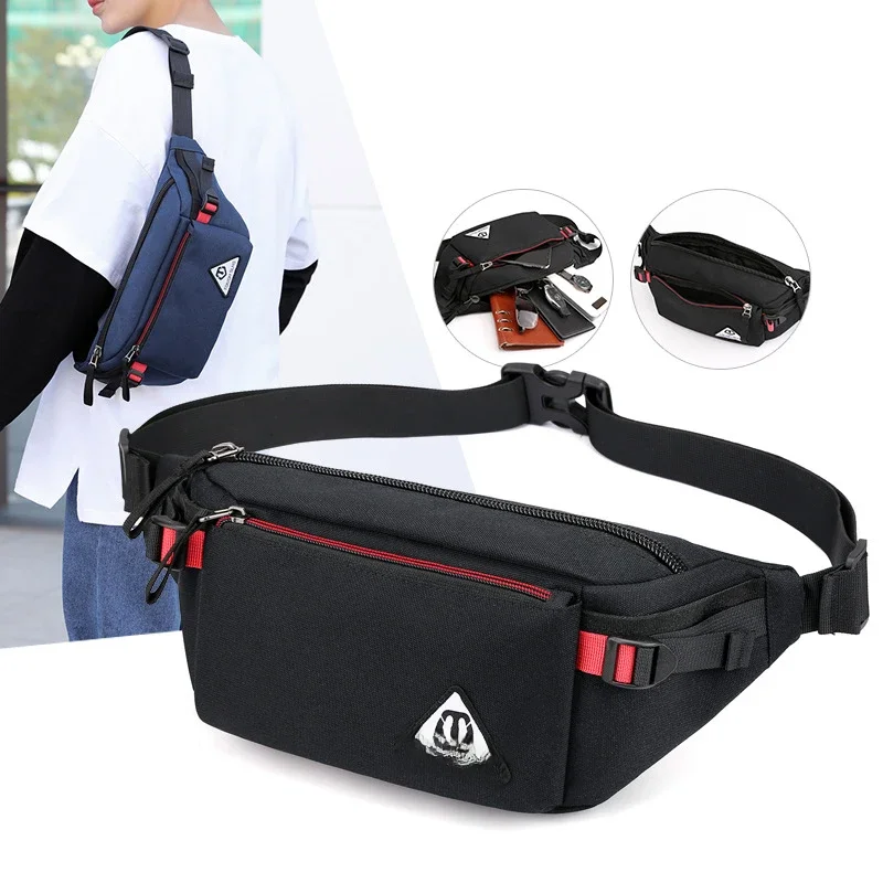 Kobiety torbeka na talię na co dzień wodoodporna saszetka na pas bieganie torba na pas Zip piterek Sport Runner torby crossbody dla mężczyzn — zdjęcie 2