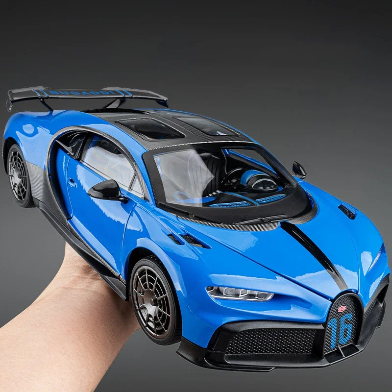 1:18 Bugatti Chiron Supercar Alloy Model samochodu Zabawka Diecasts Metal Casting Dźwięk i światło Zabawki samochodowe dla dzieci Pojazd — 2