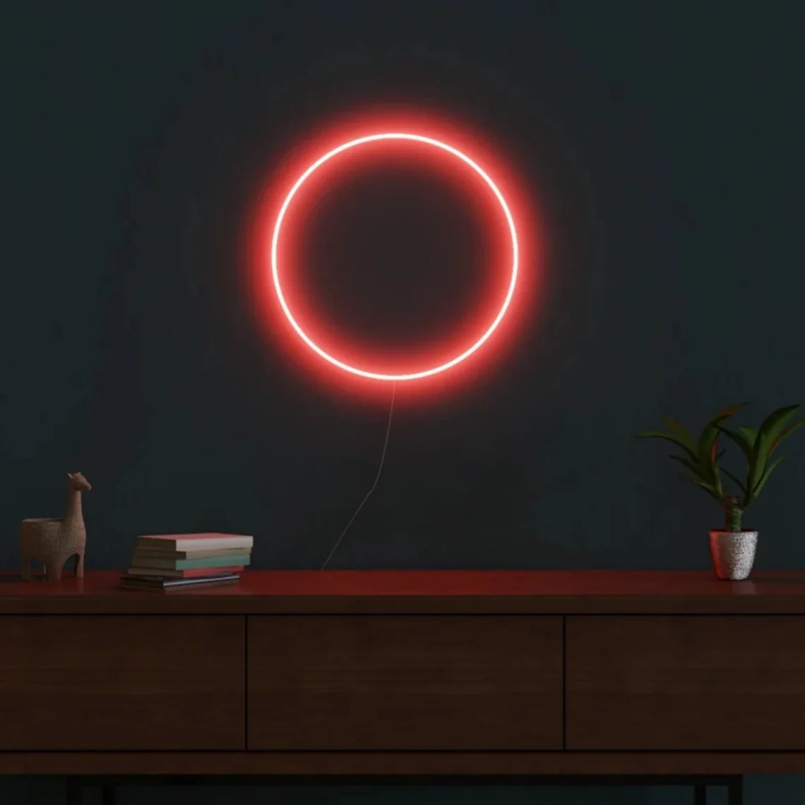 ZEN Circle Neon Sign Japanese Enso Sign Wall Decor Home Neon Sign Glow Circle Portal Lamp