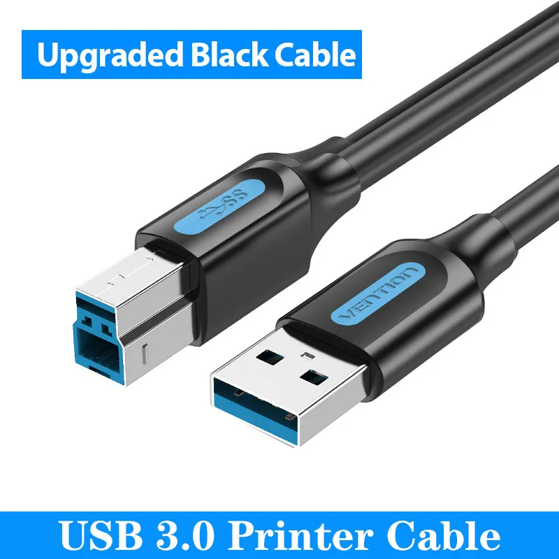 Vention USB-Druckerkabel USB 3.0 2.0 Typ A Stecker auf B Stecker Sync Datenscanner Druckerkabel für ZJiang HP Canon Epson USB-Drucker