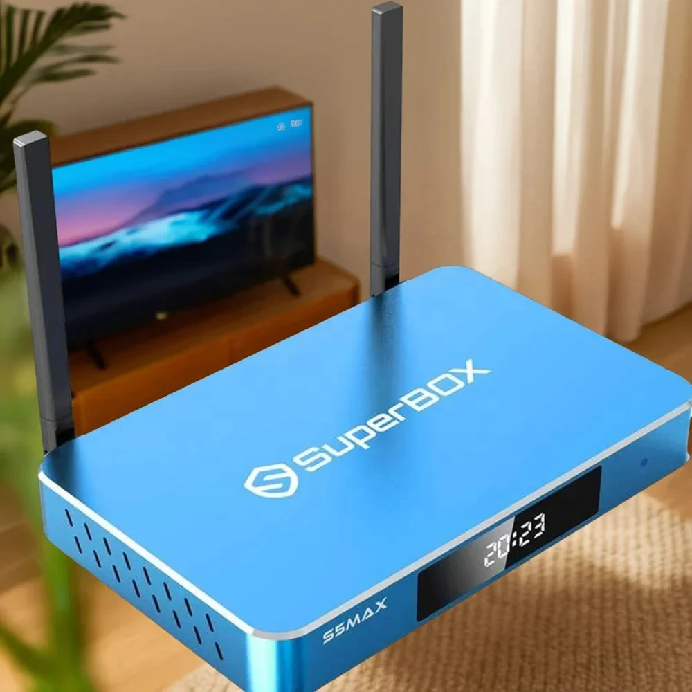 2025 Superbox S5 Max 6K HD Set Top Box, US Keyboard Backlit Remote Option, Android TV Box vs V2 Pro Km Plus