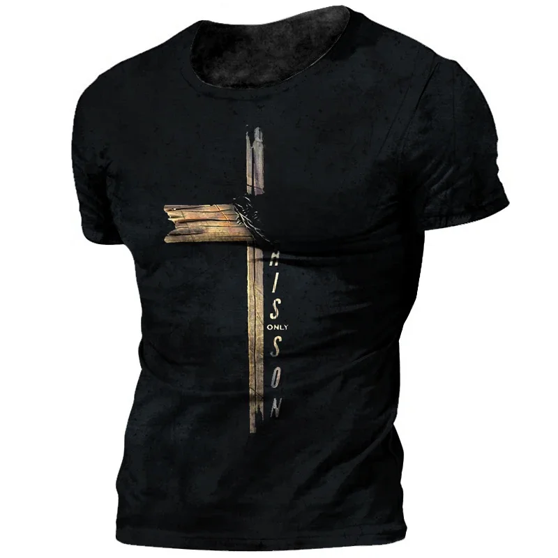 Vintage Tempelritter T Shirt Für Männer 3d Gedruckt Jesus Christus Kruzifix männer T-shirt Übergroßen Kurzarm Tops T Shirt mann