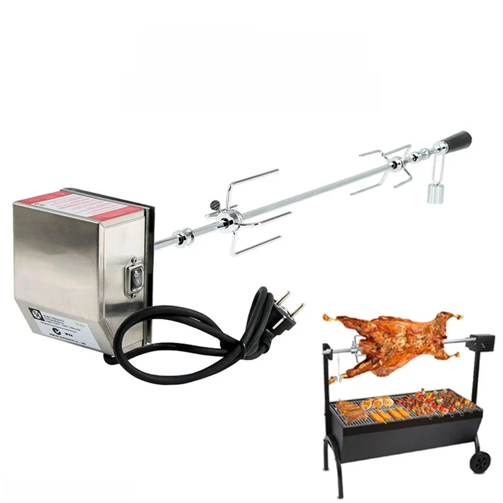 Kit de gril de rôtissoire avec moteur électrique 4W, barbecue rotatif automatique, RapDuty universel en acier inoxydable