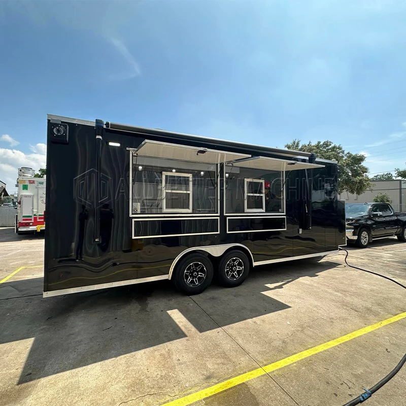 

American Standard Fully Equipped Food Truck for Sale Custom Concession Trailer Bubble Tea Coffee Vending Cart Food Trailer