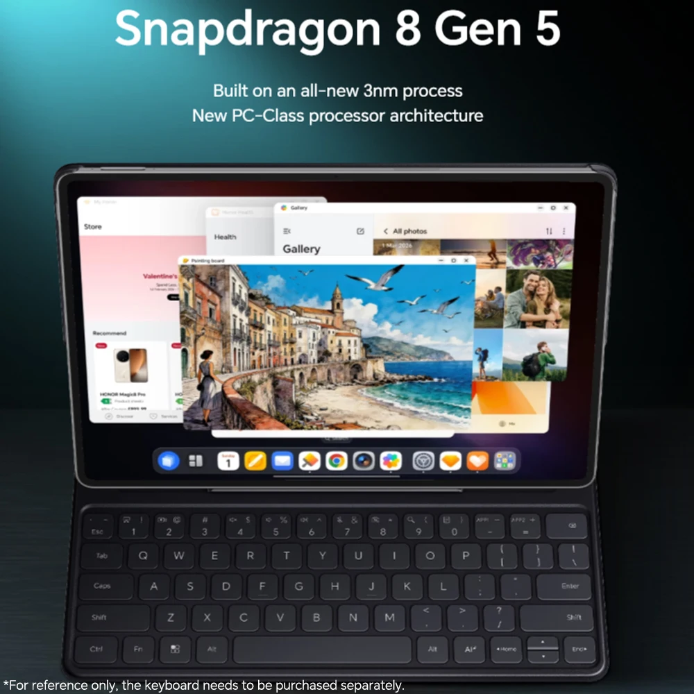 HONOR MagicPad 4, Tablet versión europea, batería de 10100 mAh, pantalla OLED de 12.3 pulgadas y 165 Hz, Snapdragon 8 Gen 5, BT6.0, tablet Android 5