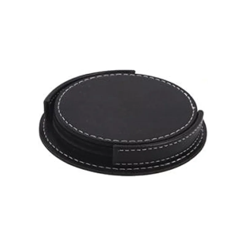 Satu Set Terdiri dari 4 Coaster Kulit Imitasi