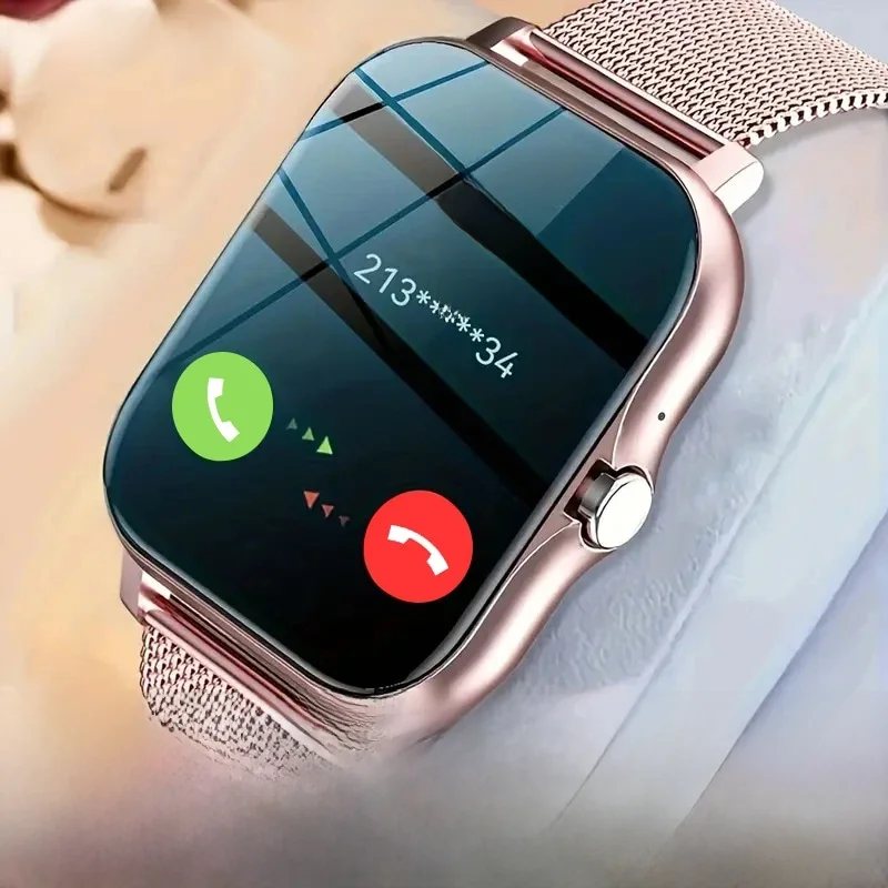 Montre intelligente pour téléphone Android, 2023 pouces, écran de document, appel Bluetooth, surveillance de l'oxygène sanguin et de la pression, femmes et hommes, 1.44