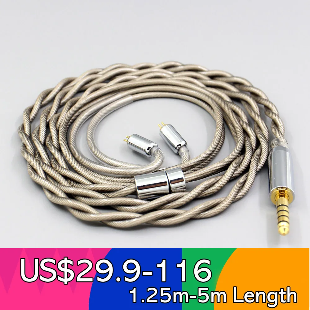 

Type6 756 core 7n Litz OCC Silver Plated Earphone Cable For 0.78mm Flat Step JH Audio JH16 Pro JH11 Pro 5 6 7 BA LN007846