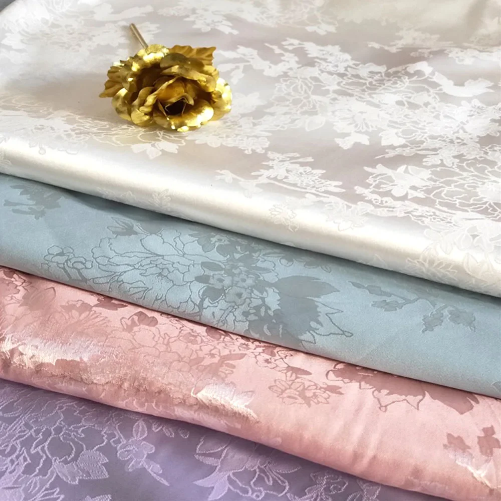 Tissu damassé Jacquard en brocart de fleurs de pivoine Vintage, au mètre à coudre pour vêtements, Patchwork Cheongsam et Kimono, coutures de styliste