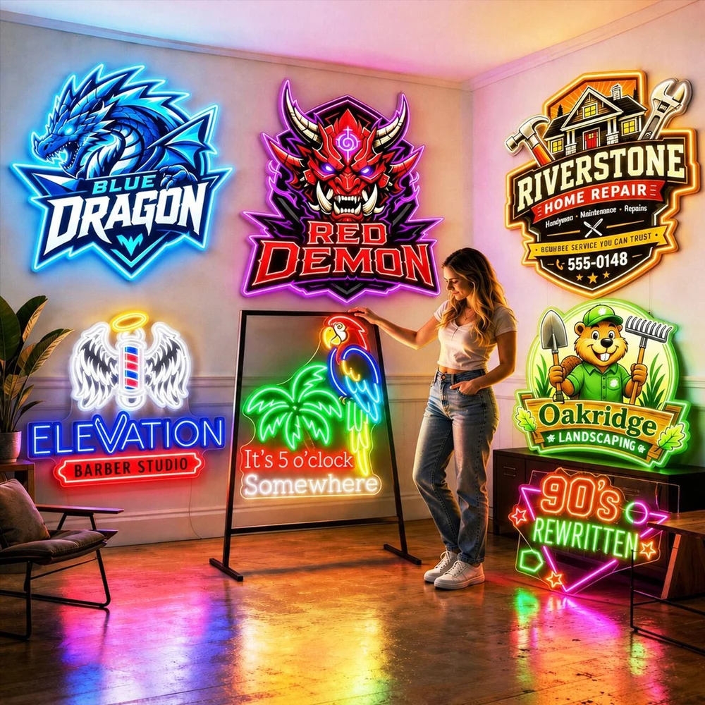 Custom UV Print Neon Sign Light Wedding Birthday Party Room Decor Bedroom Bar Club Shop Neon Light Led Sign Personalized Gift