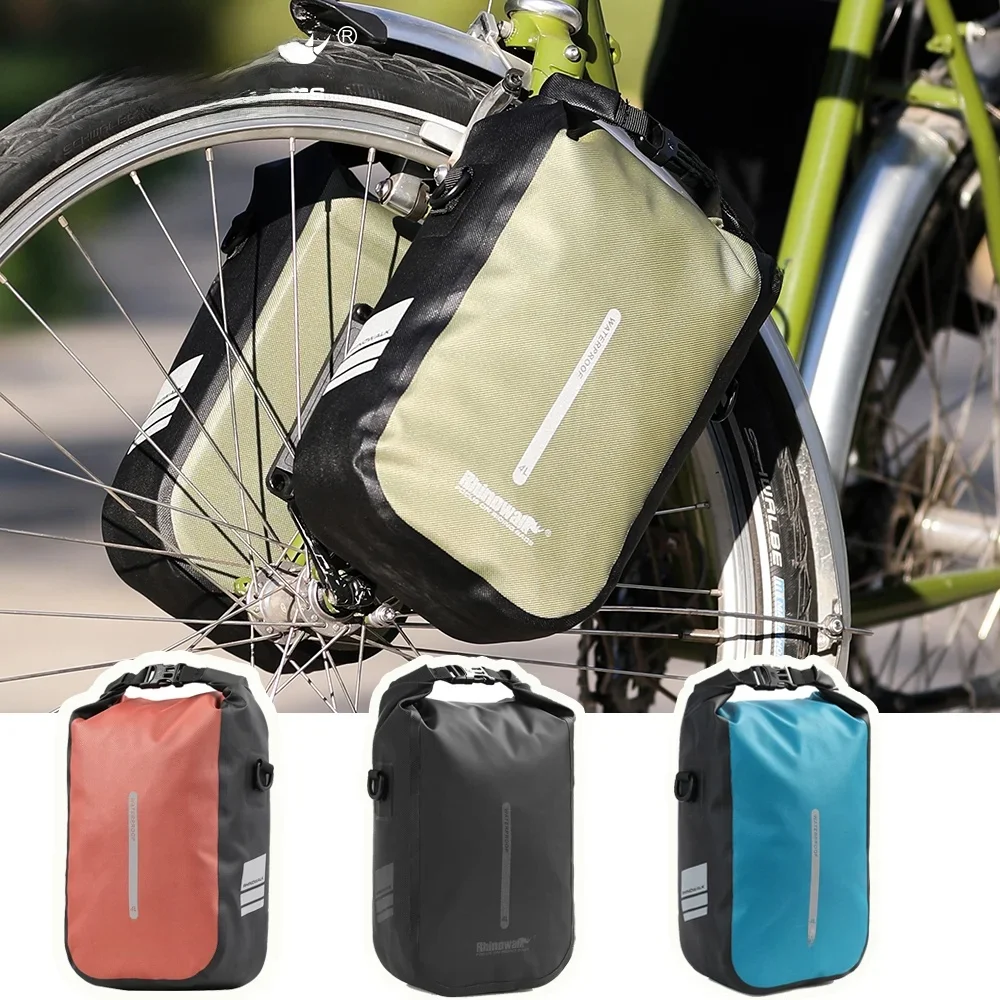 AliExpress Rhinowalk Bike Quick Release Front Fork Bag 2 PCS  4L/6L Waterproof Cycling Electric Scooter Vehicle Bag Storage Accessory
