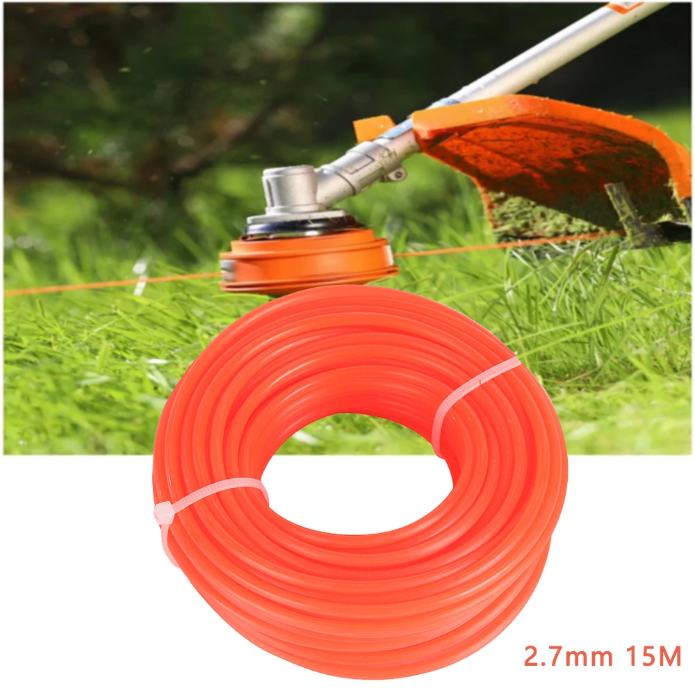 

1 Roll 2.7mmx15M Lawn Mower Cable Suitable For Garden Lawn Mowers Electric Mowers Brush Cutters Nylon Rope Weeders String Cutter