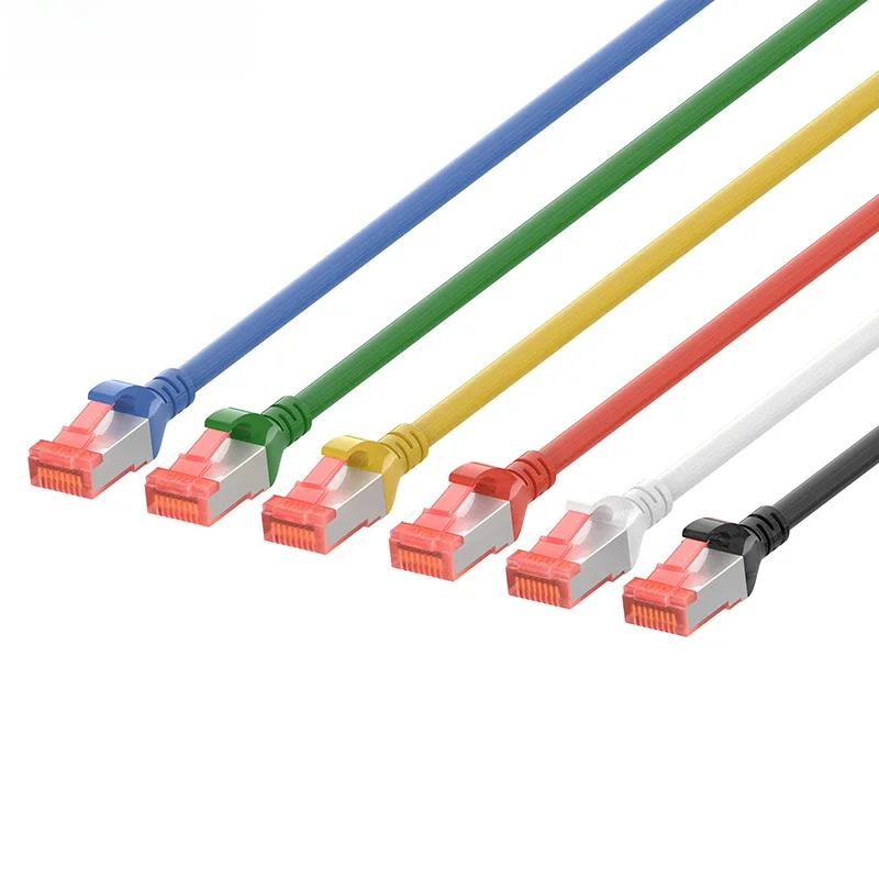 (5 sztuk/paczka) Kable sieciowe RJ45 Ethernet Cat 6 SFTP Patch Cord Kabel 0,25 m/0,5 m/1 m/1,5 m/2 m/3 m/5 m 6 kolorów ekranowanych — zdjęcie 2