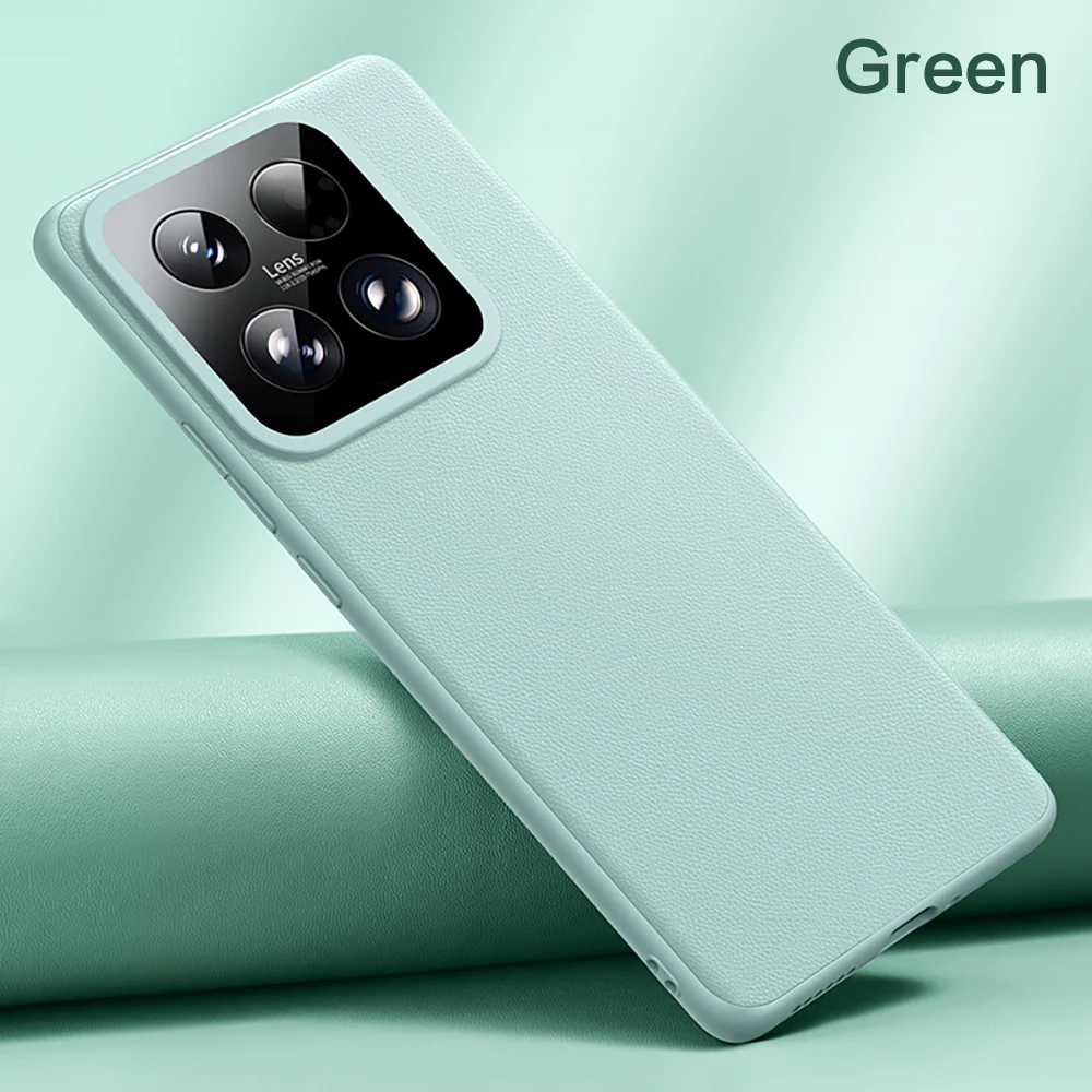 SmartDevil 오리지널 가죽 휴대폰 케이스, 샤오미 14 플레인 스킨 케이스, 카메라 보호 렌즈, 백 커버 에어백 보호