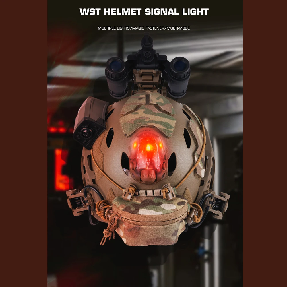 Tactical Helmet Light Infrared Military Airborne Survival Light Outdoor Camping Flash and Magic, Tape Fast Helmet Rescue Light