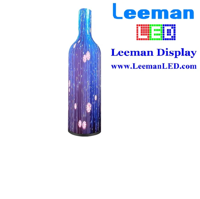 Wine bottle Can LED display Wine bottle LED Coke Can LED Screens Bottle shape led display LED Screen Wine Bottle Shape LED Sign