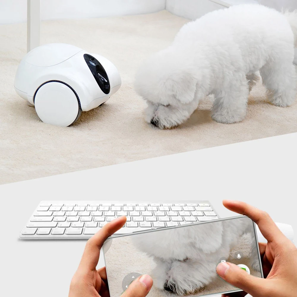 Tookfun-ペット用インテリジェントロボット,猫と犬,家全体,モバイル監視カメラ,猫の給餌,凍結乾燥,双方向通話アプリケーション