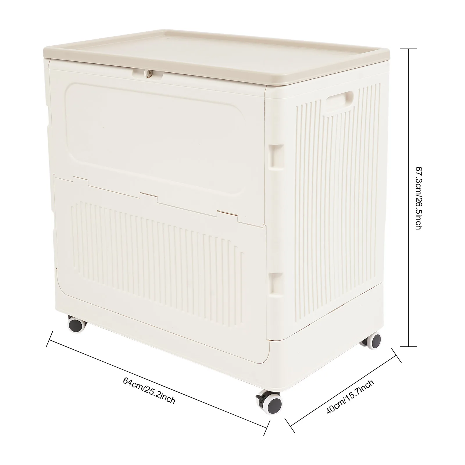 

Large Capacity Clothes Basket, Rolling Laundry Basket, Collapsible Laundry Basket Injection-molded HIPS and PP for Families