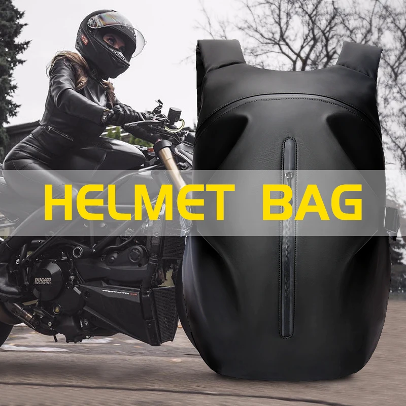 Motorcycle Backpack Helmet Bag Waterproof Large Capacity Climbing Cycling Helmet Storage Bag Also Fit Basketball Laptop Backpack