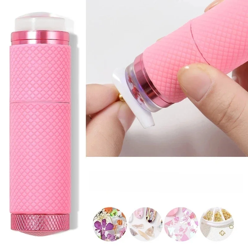 Mini photothérapie Nail Art UV presse lumière lampe UV avec gelée Silicone Stamper pour sèche-ongles lampe portable lampe de poche 1 Pc