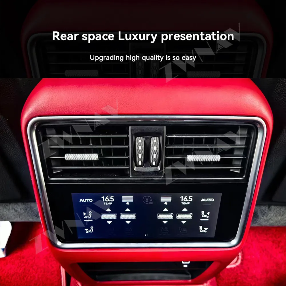 zwnav For 2018-2023 Cayenne Car Modification Upgrade Rear air Conditioning Panel Button Control Panel