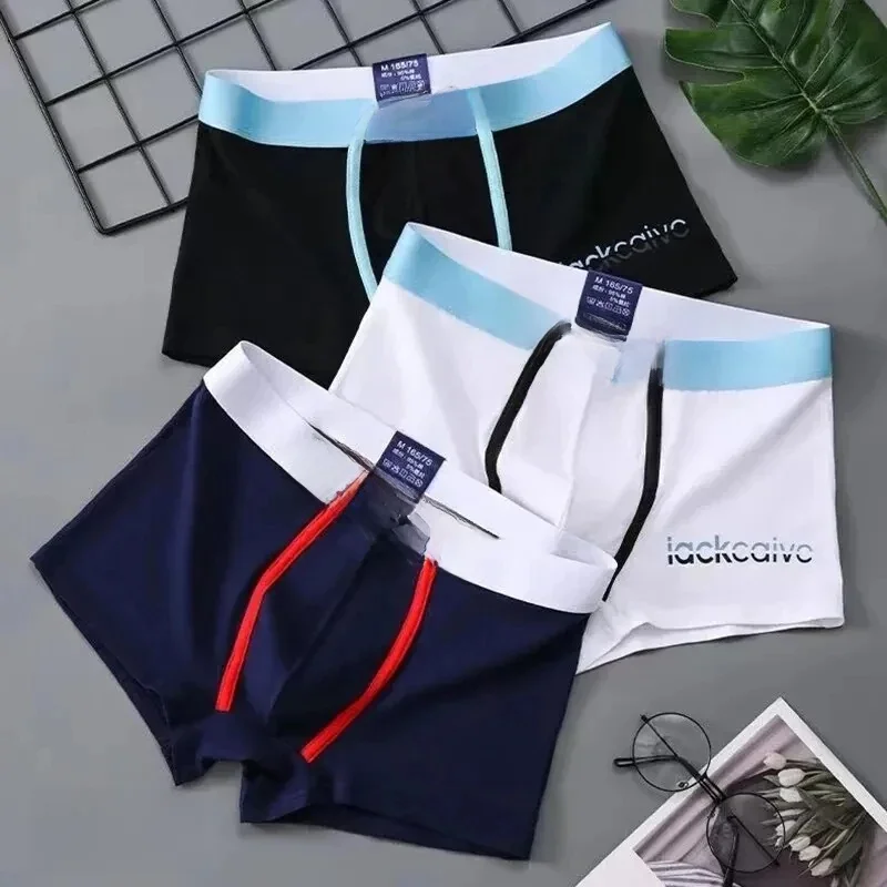 3 pièces culottes masculines coton sous-vêtements masculins boxeurs respirant homme Boxer imprimé caleçons confortables hommes sous-vêtements M-3XL