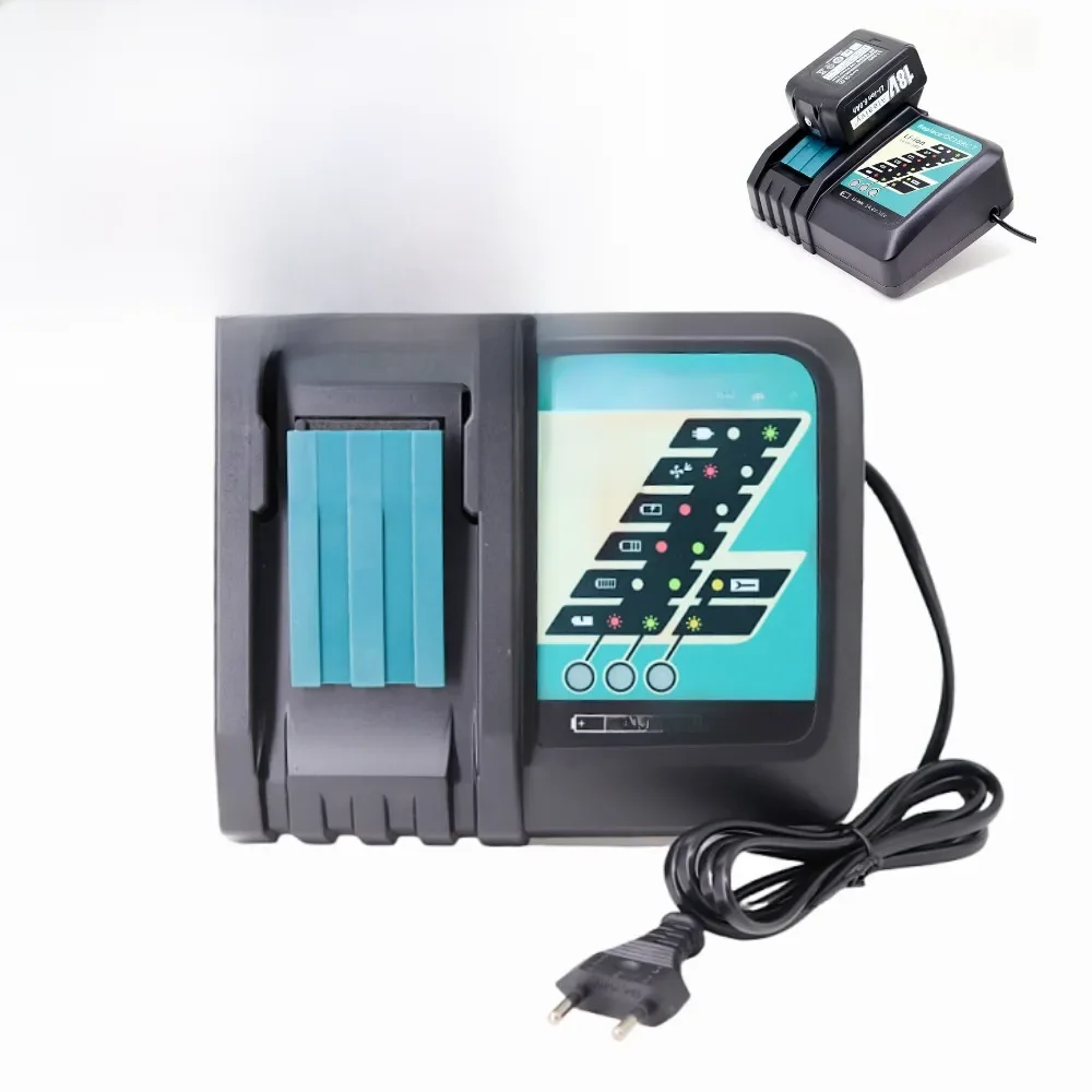 DC18RC snelle batterijlader compatibel met Makita 14,4 V-18 V Li-ion batterij BL1415 BL1430 BL1815 BL1830B BL1850B BL1860B - afbeelding 2