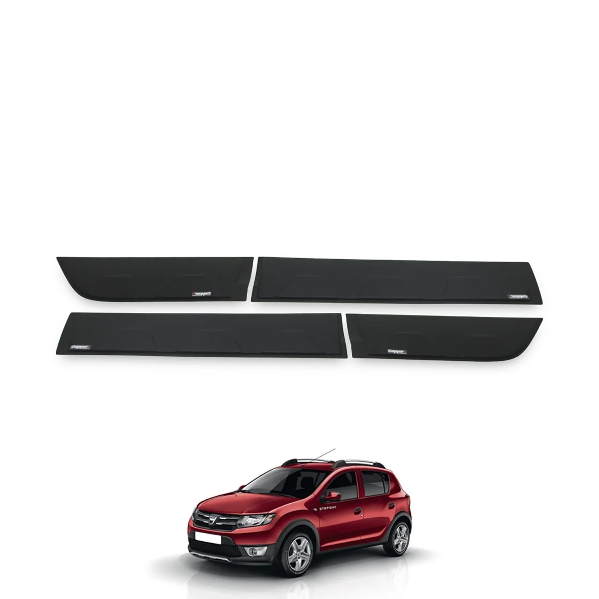 For Dacia Sandero 2012-2020 SIDE HOOD PROTECTOR 4 Pieces -Compatible Abs Door Dodik Set spare Part flap Auto styling accessories