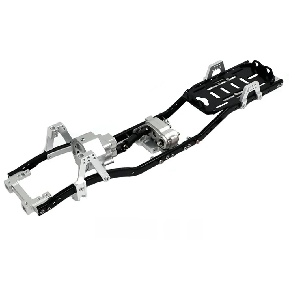 Le nouveau cadre de châssis en métal de boîte de vitesses pré-fixale d'empattement de 313mm 12.3 "pour 1/10 RC voiture sur chenilles axiale SCX10 et SCX10 II 90046