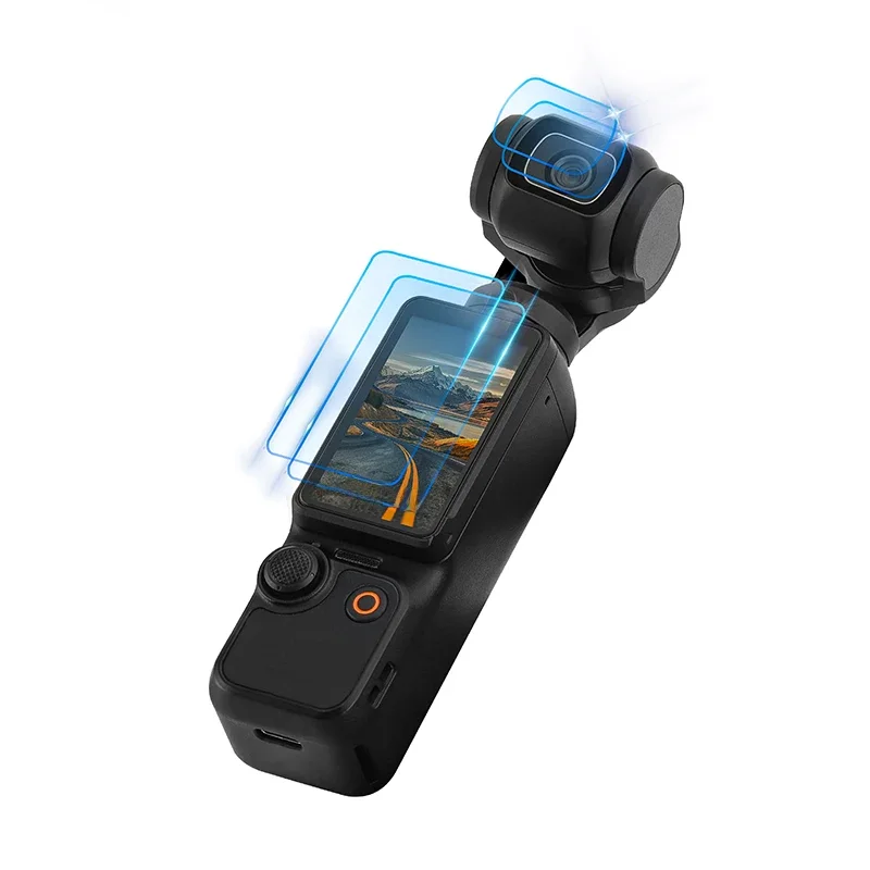 2/4 stücke Objektiv Bildschirms chutz folie gehärtete Glas folien HD für Dji Osmo Pocket 3 Gimbal