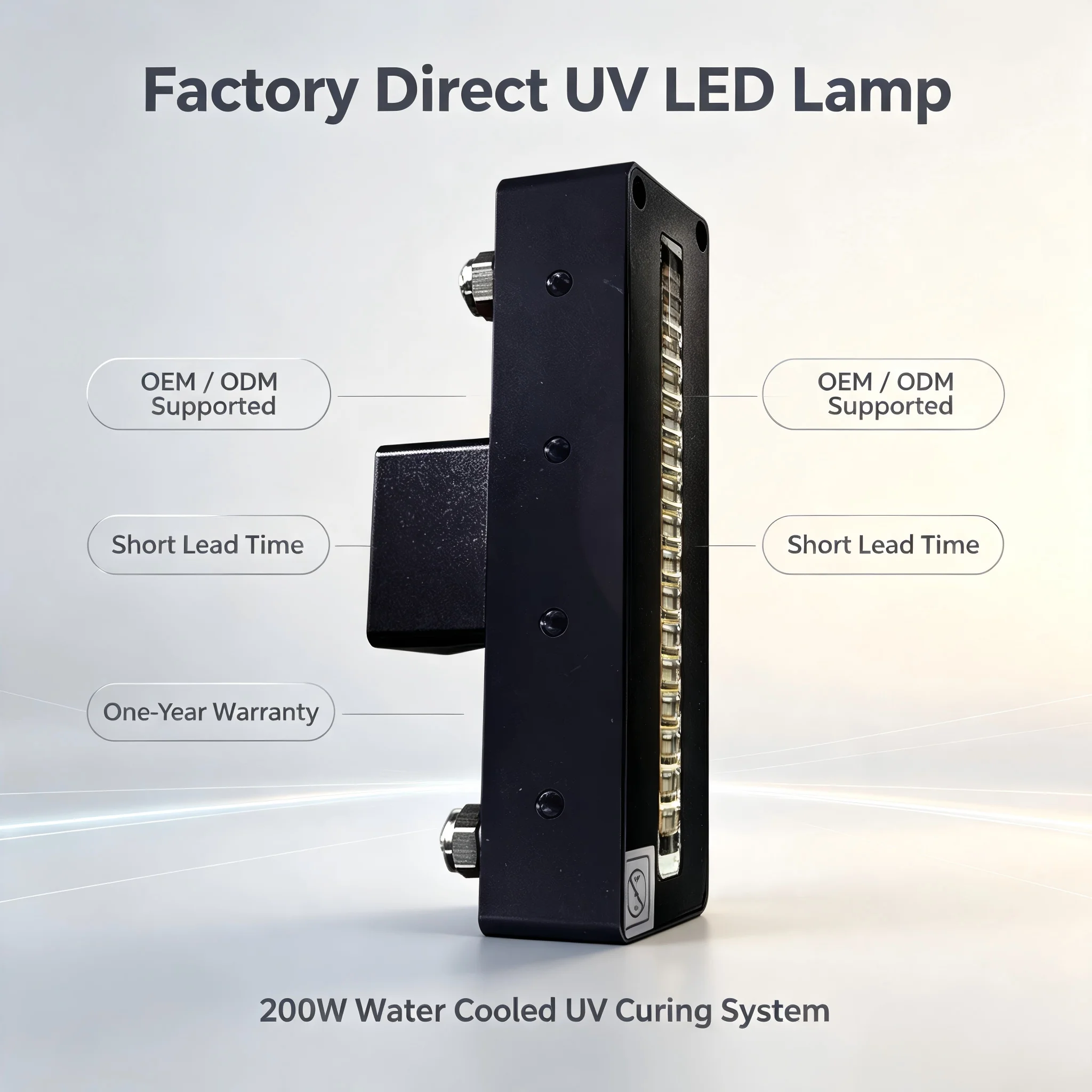 Water Cooled 200W UV Lamp 120x10mm 14W cm2 for Ricoh G5 Epson i3200 Toshiba CEN4 TX800 XP600 Inkjet Printer