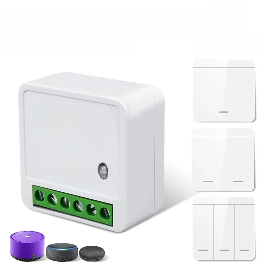 Tuya WiFi Slimme Lichtschakelaar Smart Home Draadloze RF 433 mhz Drukknop Wandschakelaar Via Alexa Google Home Alice Smart leven App - afbeelding 2