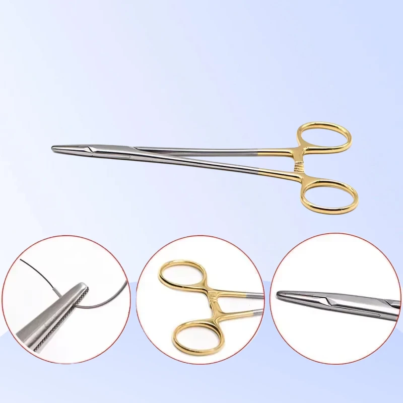 

Needle Holder Pliers Mosquito Tweezer Gold Dental Surgical Instrument For Dental Orthodontic Forcep