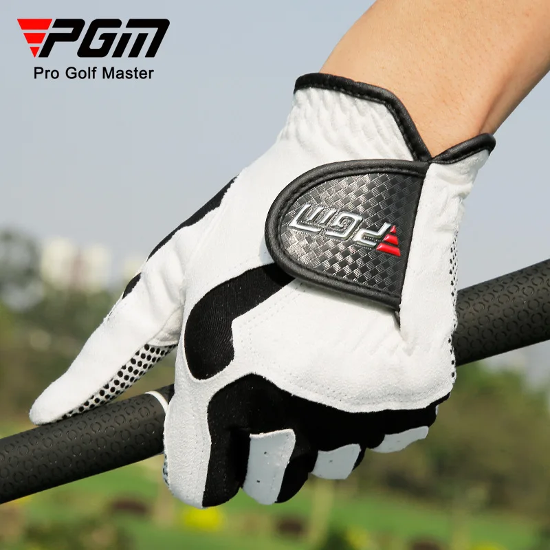 PGM Professional Golf Gloves Microfiber Cloth Fabric Breathable Non-Slip Gloves Club Swing Putting Training Gloves ST017