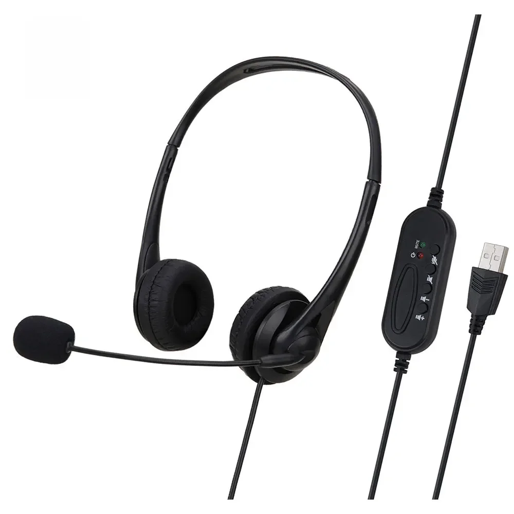 3,5 mm bedrade pc-hoofdtelefoon Universele USB-laptopheadset met ruisonderdrukkende microfoon voor chatnetwerkonderwijs Videoconferentie - afbeelding 2