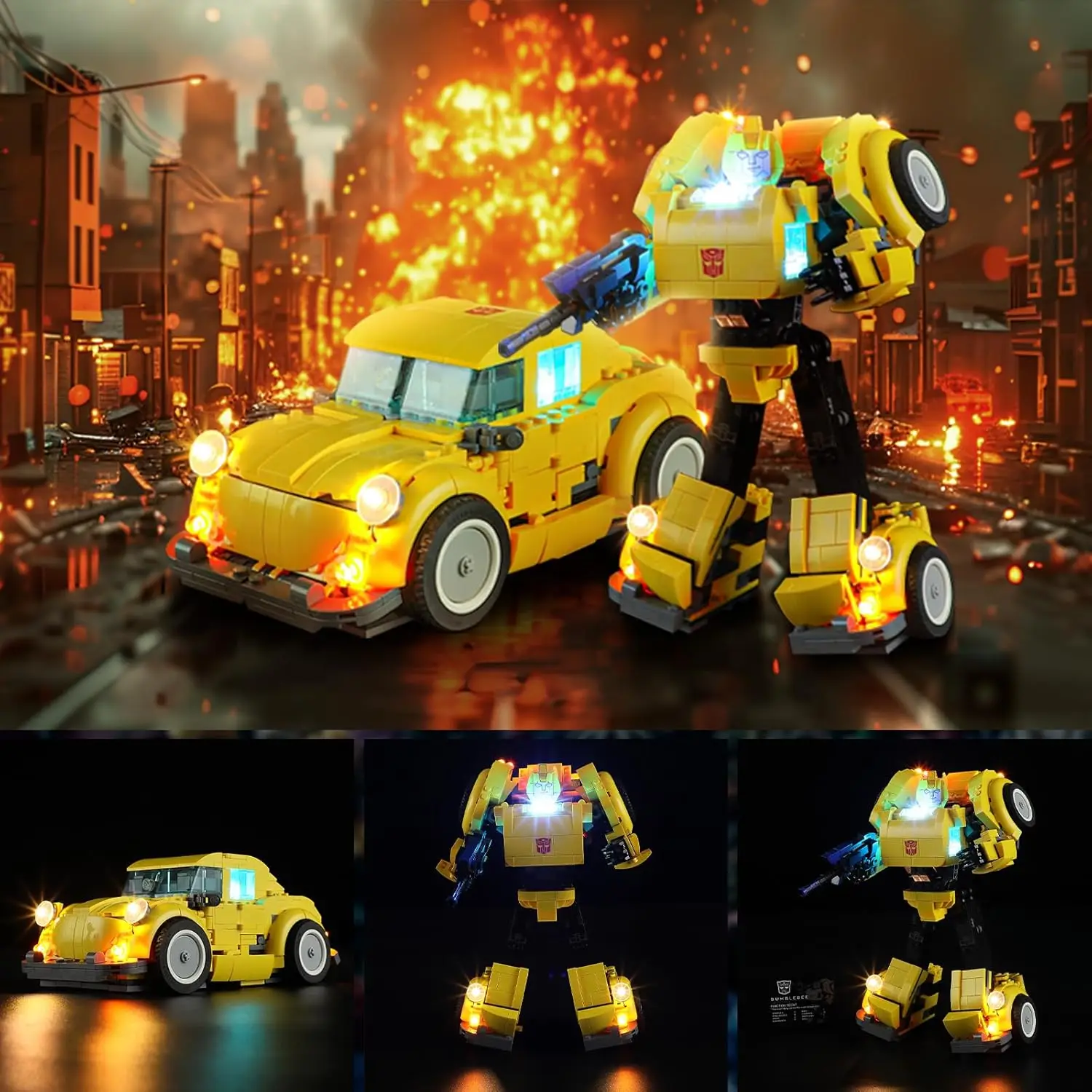 HPROSPER 5V LED Lightiing (No Model) For LEGO Bumblebee 10338 Transformer Robot Light Up your Building Blocks With battery box