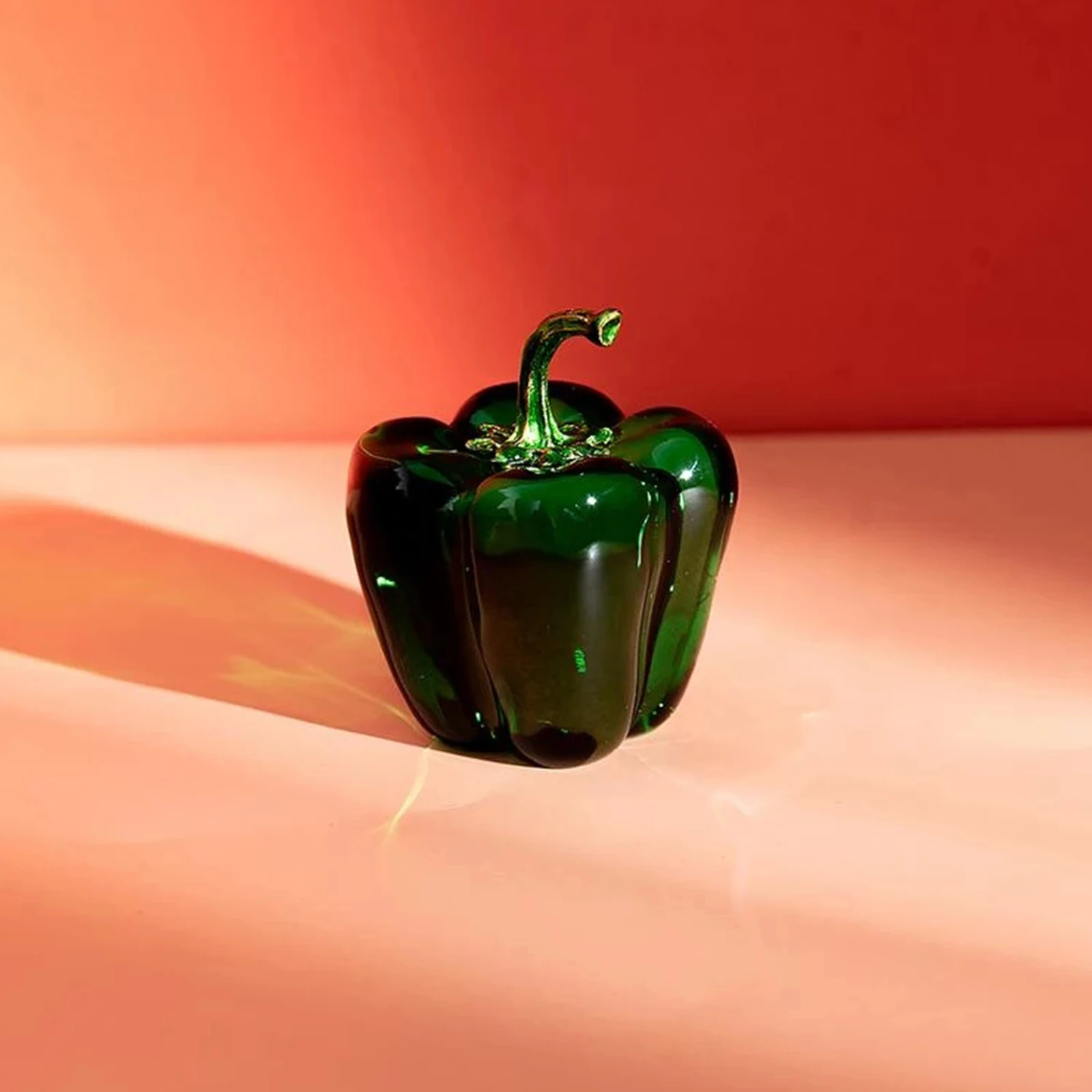 3D Fruit Crystal Chili Cherry Statue Ornament Anniversary Gift For Lover Fashion Home Decoration Accessories For Living Room