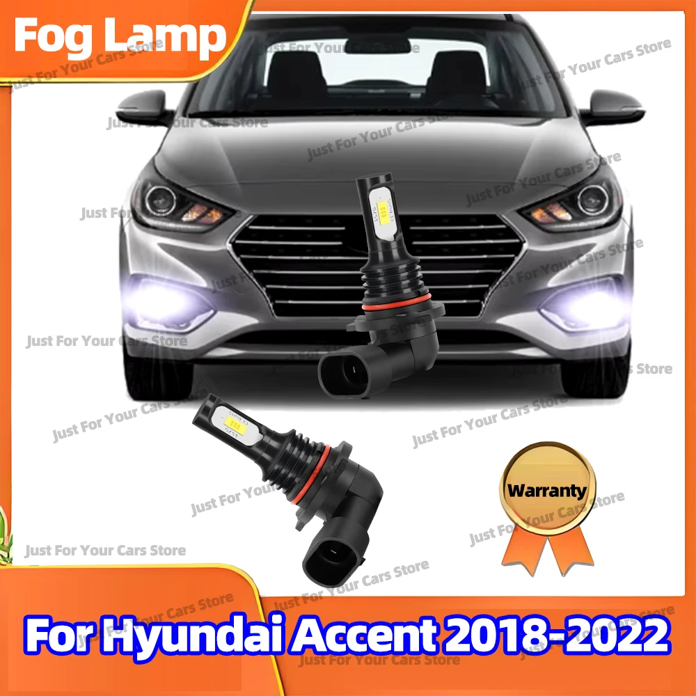 

2 шт. светодиодные лампы для противотуманных фар Hyundai Accent 2018-2022, 15000 лм, 6000K, ярко-белые, 12В, автоаксессуары