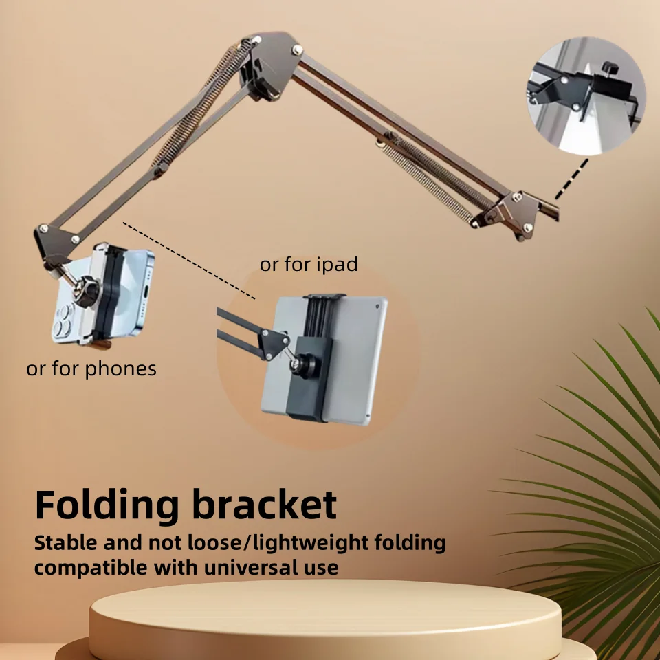 

VBNBV 360° Rotating Long Arm Phone Tablet Holder Overhead Stand Desktop Bed Lazy Cantilever Bracket for Huawei Xiaomi Phone ipad