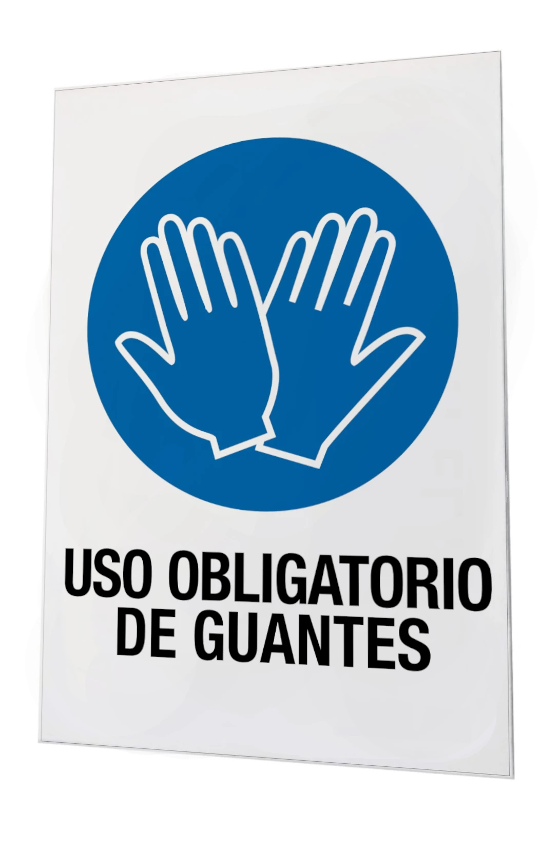 Heavy duty PVC sign-mandatory use of gloves-warning signs-Ideal for hanging and warning