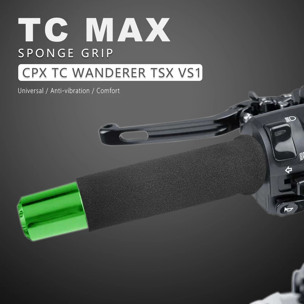 Sponge Grip TC Max Motorcycle Handlebar Grips Anti Vibration For Super Soco CPx TC 50 Wanderer TS CUmini CUx TSx VS1 2019-2022