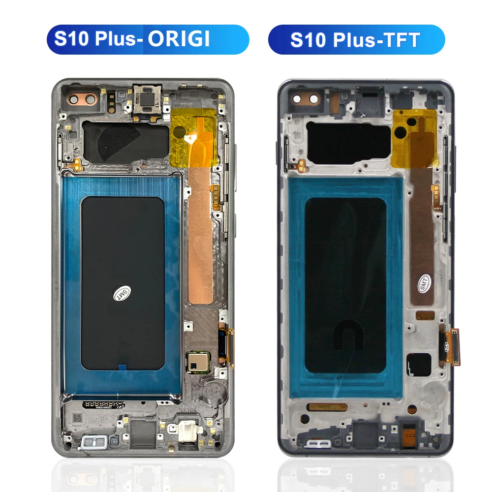 Tested Well,With Frame For Samsung Galaxy S10 Plus LCD Display Replacement Touch Screen Digitizer For Galaxy S10 Plus/S10+ G975F