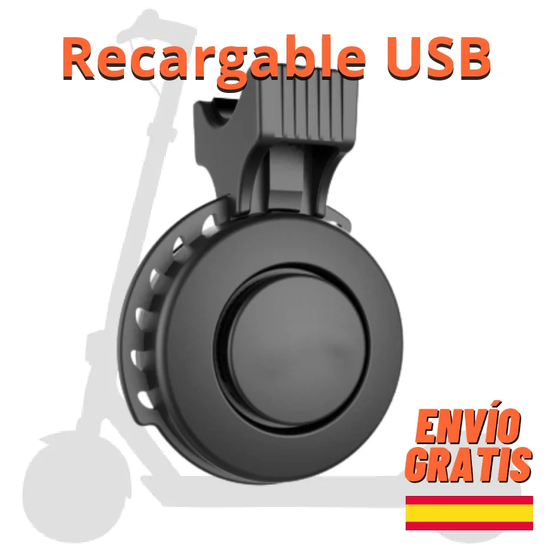 ✅USB Rechargeable Waterproof Horn Doorbell Xiaomi M365 Electric Scooter / Pro 2 / 1S / Smartgyro Crossover / Speedway / Cecotec Bongo Serie A Z / Dualtron Victor / Kaboo Mantis 10/ Ninebot Max G30 - Accessories