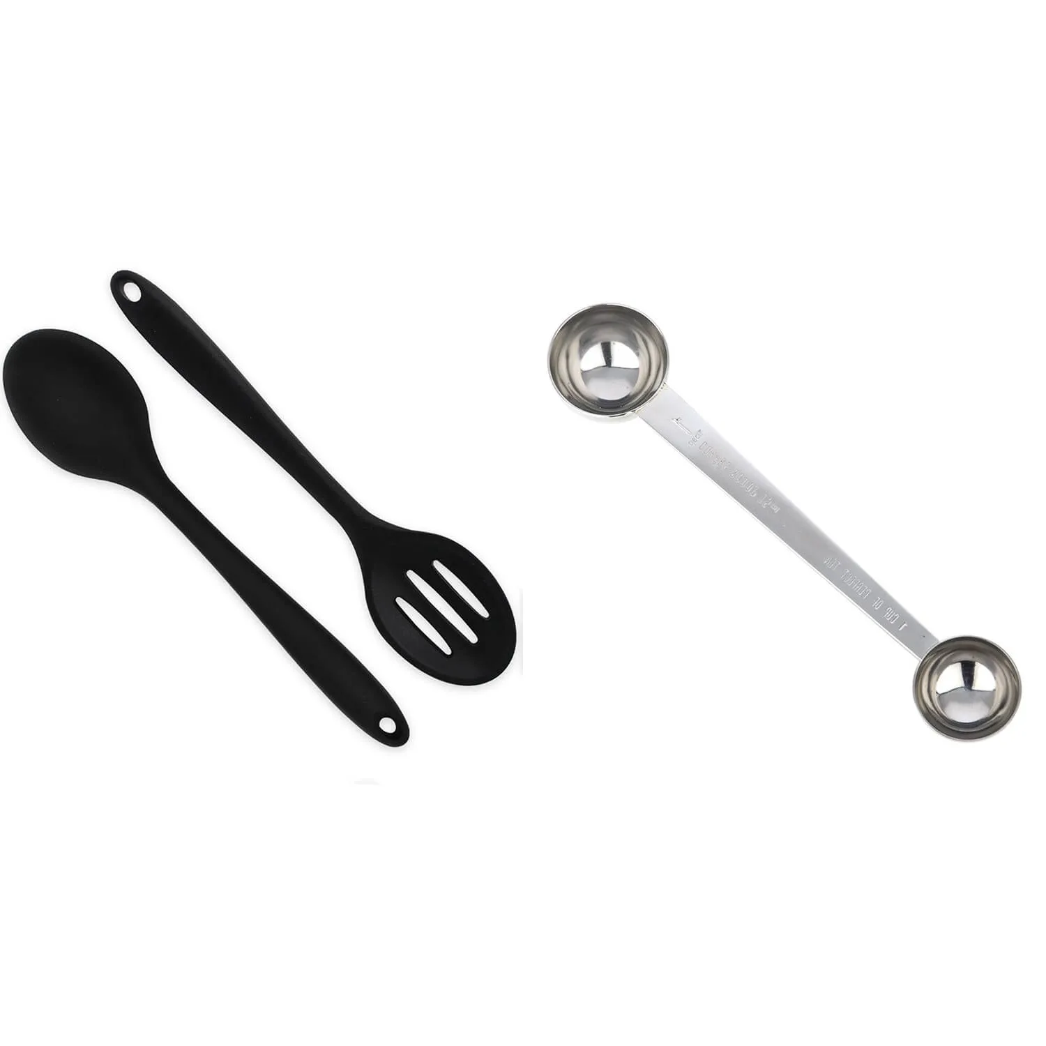 Serving Spoons, Silicone Spoon & Coffee Scoop For Ground Coffee, Tablespoon Measuring Spoon, Cooking Spoon(3 Pcs)