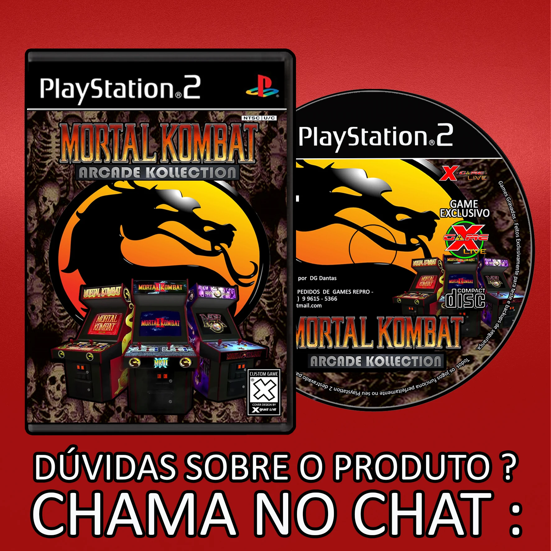 MortalKombat Arcade K8llection - 4 In 1 - Ps2 Game Repro - Play 2