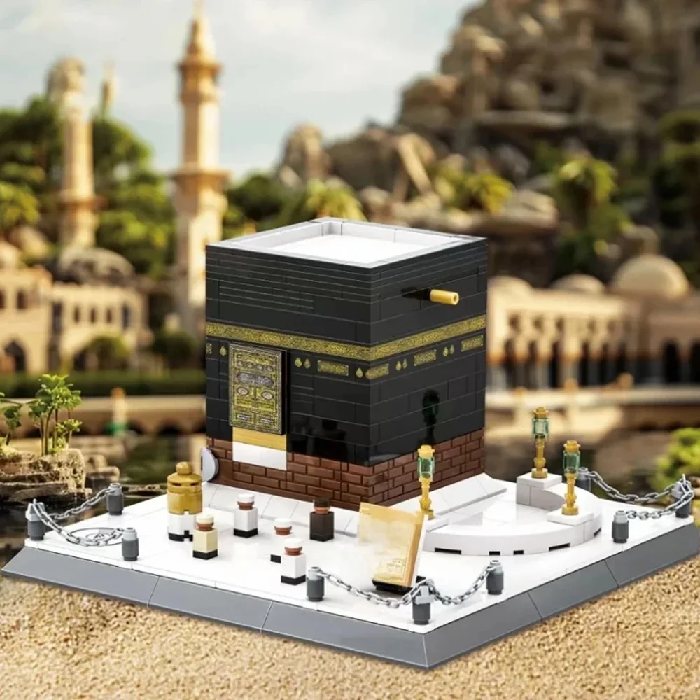 Wereld Architectuur Model Bouwstenen Mecca Moskee Kaaba Educatief Speelgoed Assemblage Blok Model Speelgoed Kid Jongens Gift Kind Volwassenen - afbeelding 2