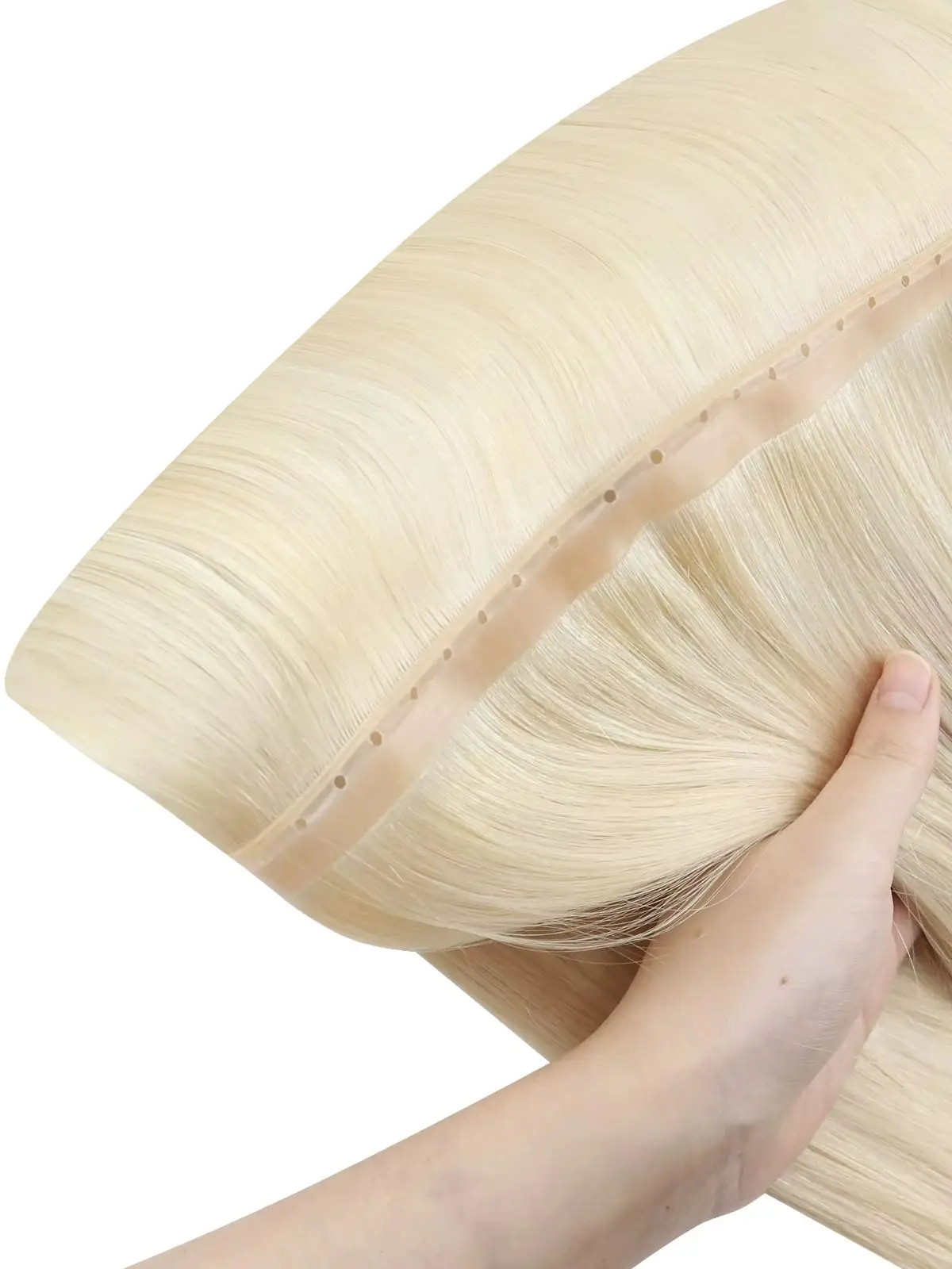Moresoo Vlinder Inslag Hair Extensions Onzichtbare Pu Gat Inslag Extensions Handgebonden Voeg Volume Dubbelzijdig Genius Inslag Extensions - afbeelding 2