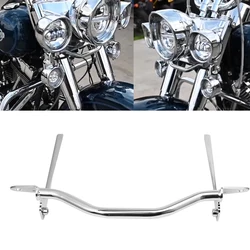 Motorcycle Chrome Passing Lamp Light Bar Mount For Harley 2002-2017 Softail Heritage Fatboy FLSTF