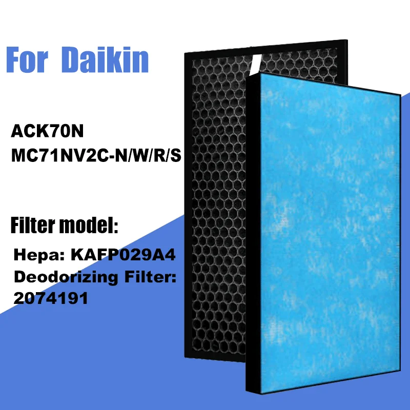 

Replacement Anti bacterial HEPA Deodorizing Filter for DAIKIN Air Purifier KAFP029A4 ACK70N MC71NV2C-N/W/R/S